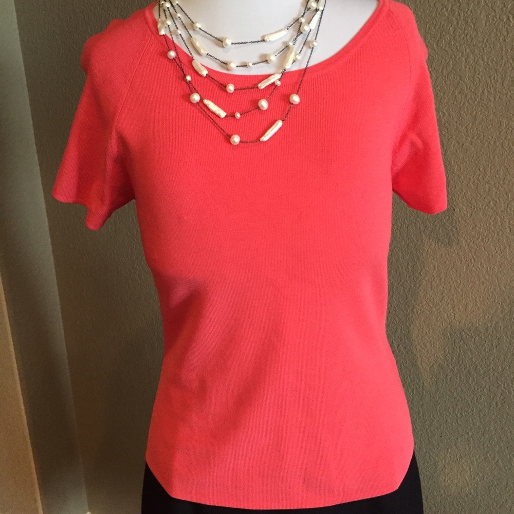 Vintage Y2K XS Coldwater Creek Scoop Neck Short Sleeve Top